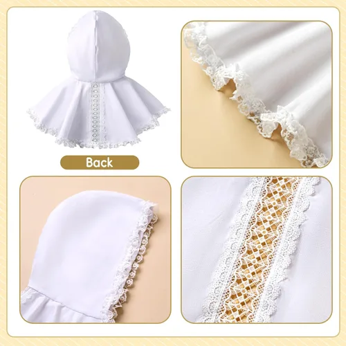 Miniatura 12 de Booulfi Calcetines para bebé, botines blancos para recién nacidos, zapatos de bautizo, calcetines para bebé, bautizo, trajes de Pascua