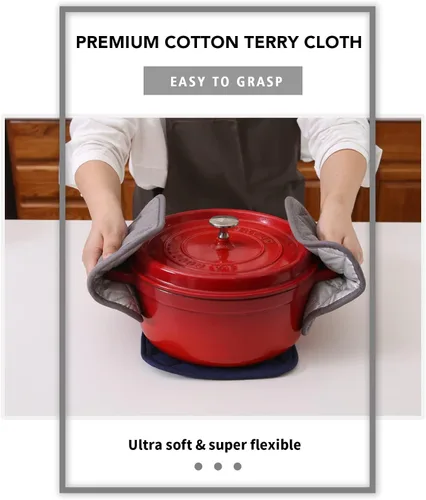 Miniatura 5 de Joyhalo Paquete de 4 Agarraderas para Ollas de Cocina en Liquidación, Almohadillas Térmicas para Cocina, Encimeras, Agarraderas para Ollas de Horno