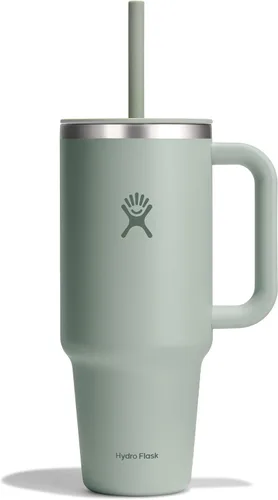 Miniatura 49 de Hydro Flask Vaso de Viaje con Asa, Tapa y Pajita - Acero Inoxidable Aislado en 24 Oz Aloe