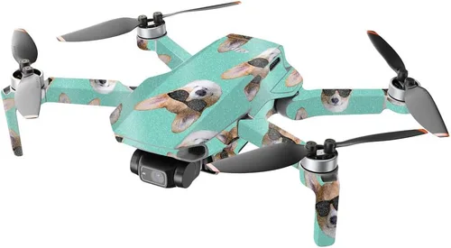 Miniatura 2 de MightySkins Glitter brillante compatible con DJI Mini 2 Dron portátil - Cool Corgi Acabado de purpurina protector, duradero de alto brillo Fácil
