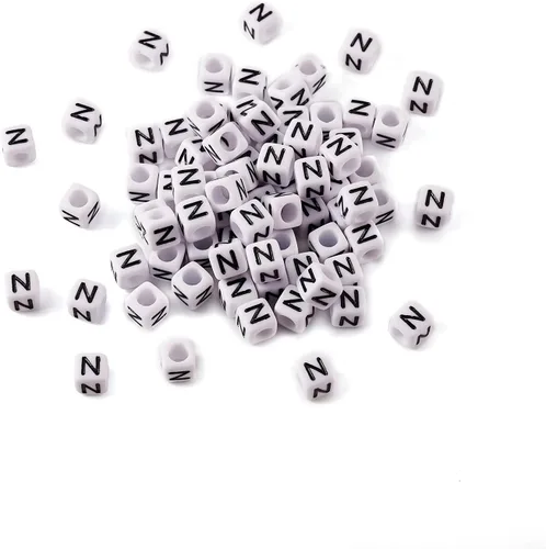 Miniatura 34 de FASHEWELRY 300 cuentas cúbicas de acrílico con números cuadrados mezclados del 0 al 9, cuentas de acrílico blanco de 0.236 x 0.236 pulgadas