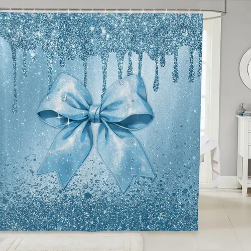 Miniatura 28 de Cortina de baño de flores de margarita para niños y niñas, cortina de ducha floral para decoración de baño, 72 x 72 pulgadas, retro, floral
