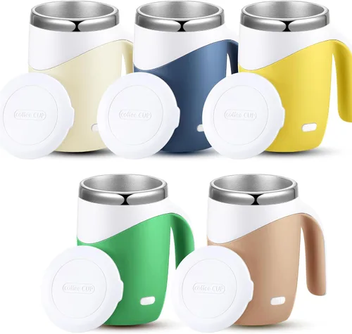 Miniatura 11 de Patelai 2 tazas de café autoagitables a granel, regalo del día del padre, taza mezcladora de 13.5 onzas, vasos de viaje recargables automáticos