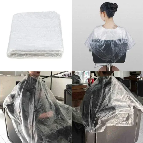 Miniatura 3 de 100 capas desechables de peluquería, 51 x 36 pulgadas, impermeable, para peluquería, para peluquería, para niños y adultos