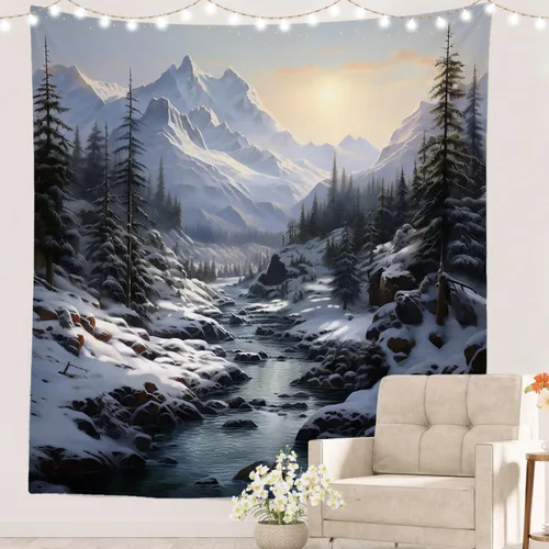 Miniatura 58 de Batmerry Abstract Repeat Polyester Tapestry, Tiled Directional Lightweight Wall Hanging High-Definition Print Backdrop For Dorm Room Bedroom Living