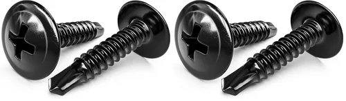 Miniatura 6 de mxuteuk Tornillos autorroscantes con cabeza de truss #8 × 1/2 y 5/8 pulgadas, tornillos autorroscantes de acero inoxidable 410 para metal