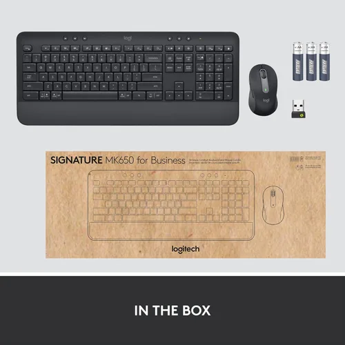 Miniatura 10 de Logitech Signature MK650 Combo para Negocios, Mouse y Teclado Inalámbricos, Logi Bolt, Bluetooth, SmartWheel, Certificado Globalmente, Grafito