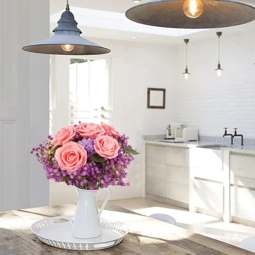 Miniatura 9 de N&T NIETING - Ramo de 10 flores artificiales de aliento de bebé, Gypsophila falsa, toque real, arreglo floral para bodas, fiestas, centros de mesa