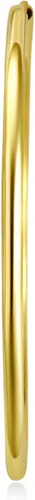 Miniatura 4 de Arete de aro de oro amarillo de 14 quilates de 2 mm de grosor, 9 diferentes tamaños disponibles.