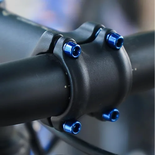 Miniatura 5 de CNC Pernos de vástago de bicicleta, pernos de vástago para BMX/MTB/bicicleta de carretera con arandelas (rojo/azul/naranja/verde/arcoíris)