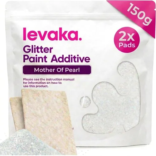 Miniatura 11 de LEVAKA - Aditivo de pintura con purpurina para paredes, purpurina holográfica plateada para pintar paredes, añade a la pintura interior o exterior