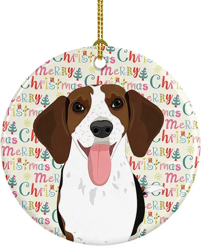 Miniatura 152 de Caroline's Treasures Bulldog Francés Azul de Navidad Adorno de Cerámica Decoraciones Colgantes para Árbol de Navidad para Hogar Navidad, Festividad