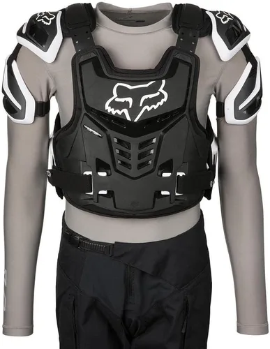 Miniatura 3 de Fox Racing Raptor Chaleco de Motocross para Bicicleta de Tierra CE Protector de Pecho, Negro/Blanco, Pequeño/Mediano
