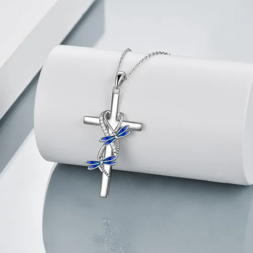 Miniatura 2 de POPLYKE Regalos para el Día de la Madre para mamá, collar de cruz de joyería regalos para madre, hija, abuela, plata de ley 925, collar con colgante