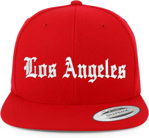 Miniatura 5 de Trendy Apparel Shop Los Angeles City Old English Bordado Flat Bill Snapback Gorra