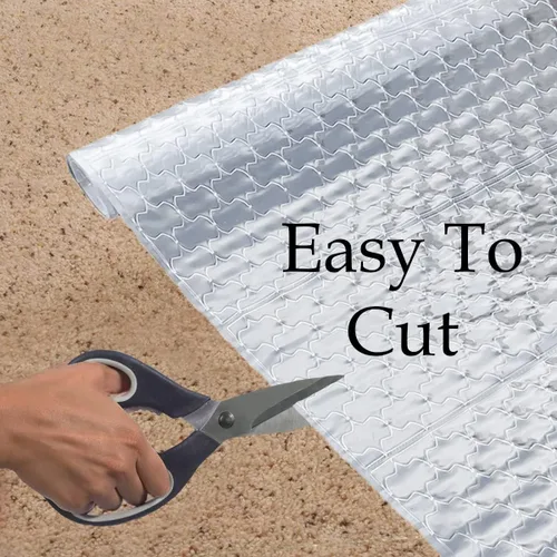 Miniatura 8 de Home Must Haves Protector de piso acanalado de PVC de lujo de plástico transparente para alfombra (27 pulgadas de ancho)