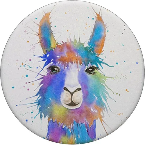 Miniatura 3 de Cool Llama Design Paint Splatter on White For Llama Lovers - PopSockets Grip and Stand for Phones and Tablets