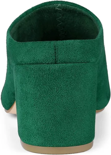Miniatura 3 de Allegra K Sandalias de tacón de bloque para mujer con punta puntiaguda, negro y blanco
