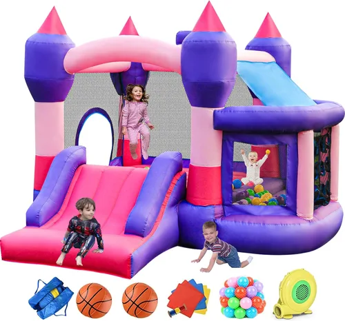 Casa de rebote inflable RETRO JUMP, castillo hinchable para niños, casa de rebote inflable para exteriores, rebotador inflable con soplador, piscina
