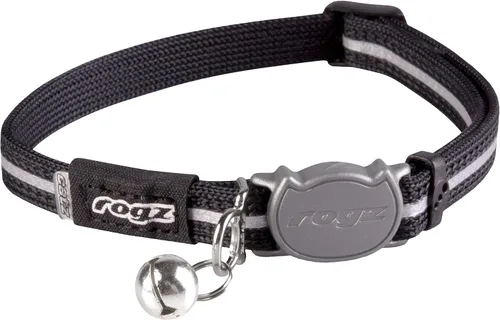 Miniatura 2 de Rogz Collar reflectante de nailon para gato con clip separable y campana extraíble, totalmente ajustable para adaptarse a la mayoría de las razas
