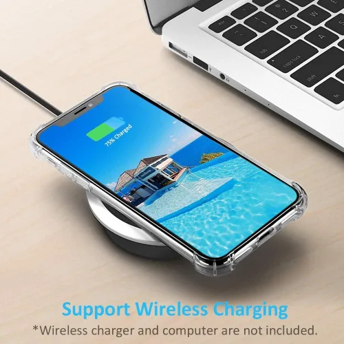 Miniatura 6 de Funda para teléfono compatible con iPhone XR, cubierta trasera dura transparente con 4 esquinas a prueba de golpes, funda transparente para iPhone