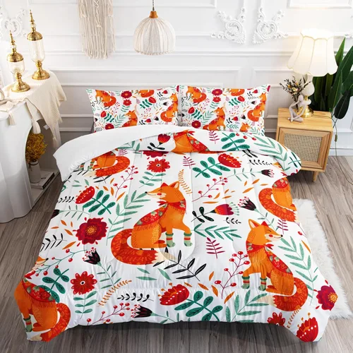 Miniatura 20 de Juego de edredón de unicornio para niñas, juego de ropa de cama de mariposa, juego de edredón de arco iris, tamaño individual con 1 edredón y 2