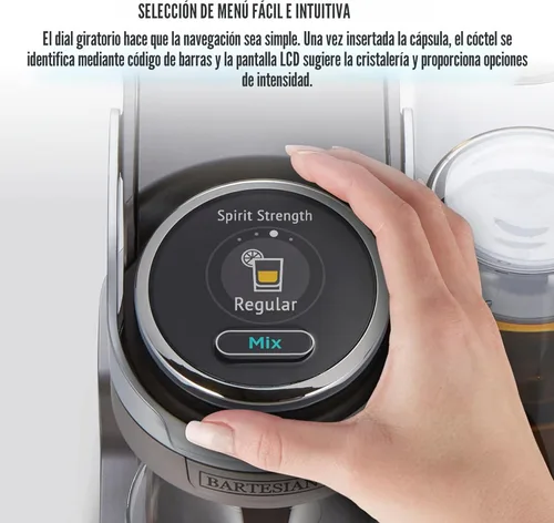 Miniatura 5 de Bartesian Máquina de cóctel dueto y fabricante de margarita, mezclador de bebidas mixólogo compacto para el hogar con 2 botellas de alcohol