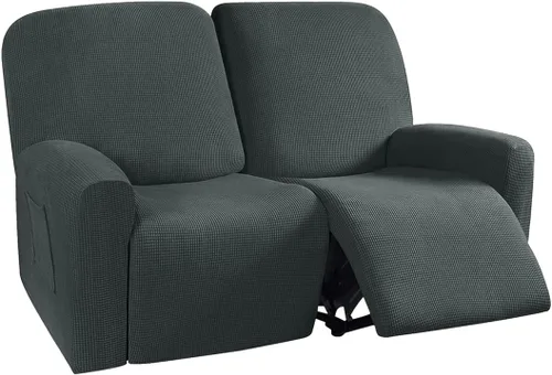 Miniatura 27 de vctops Fundas elásticas resistentes al agua, para sofá reclinable, suaves y lisas, con correa elástica antideslizante, protector de muebles