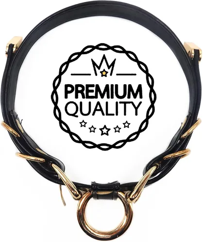 Miniatura 4 de Gargantilla de cuero con anillo tórico de oro punk hecho a mano con cierre de hebilla collar ajustable para mujer