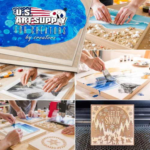Miniatura 7 de U.S. Art Supply Paneles de madera acunados sin terminar de 6 x 24 pulgadas para pintura, galería de 1-1/2 pulgadas de profundidad (paquete de 2)
