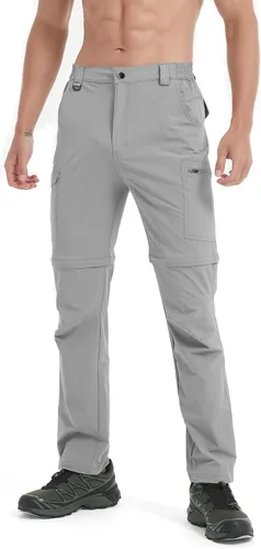 Miniatura 70 de Pantalones de senderismo para hombre, convertibles, con cremallera, ligeros, impermeables, de secado rápido, pesca al aire libre, viajes, safari