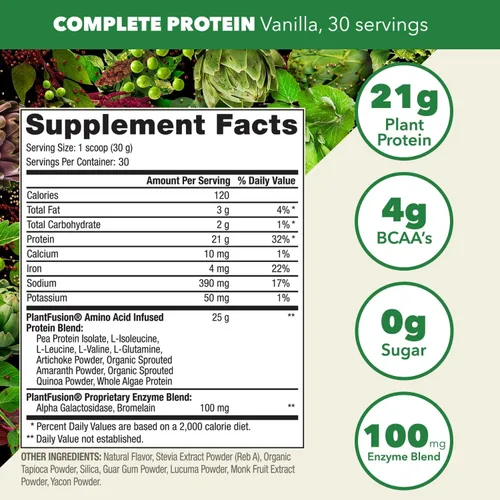 Miniatura 2 de PlantFusion - Paquetes de muestra de proteína vegana completa en polvo - Paquetes de proteína en polvo a base de plantas para llevar con BCAA