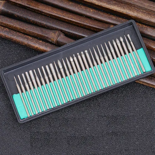 Miniatura 4 de Ryoma Brocas de diamante para herramientas rotativas de metal para carpintería de metal, para tallado, vástago de 3/32 pulgadas (0.093 in), paquete