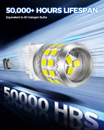 Miniatura 6 de Marsauto Focos LED de reversa mejorados 3157 3156, luz trasera de estacionamiento, DRL, luz de freno con proyector para reemplazo de focos 3047 3457