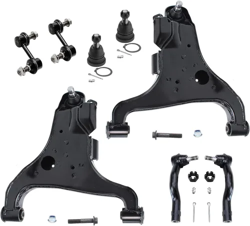 Miniatura 327 de Detroit Axle - Kit de brazos de control de extremo delantero de 8 piezas para Dodge Dakota 00-04, Durango 00-03, 4 brazos de control superior e