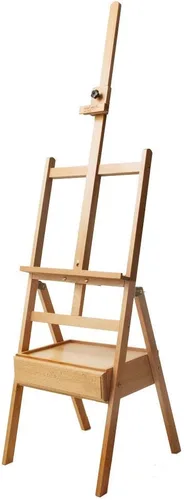 Caballete de piso Mont Marte Signature Box, madera de haya 43.5 x 44 x 150 cm (LxAnxAl), 17.13 x 17.32 x 59.1 pulgadas Caballetes de caja de piso