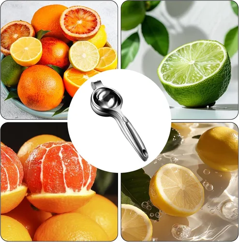 Miniatura 6 de Exprimidor de limón de mano, exprimidor de mano grande y resistente para limón, exprimidor de cítricos de metal, herramienta de barra exprimidora