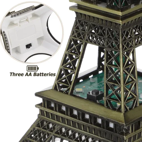 Miniatura 3 de Torre de luz LED, decoración de torre Eiffel, luz nocturna luminosa para dormitorio y escritorio, modelo de referencia creativo, regalo único