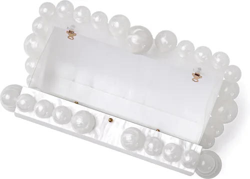Miniatura 5 de Bolso de noche dorado, bolso de mano geométrico de noche, bolsos dorados metálicos, bolsos de noche para bodas, fiestas y noches formales