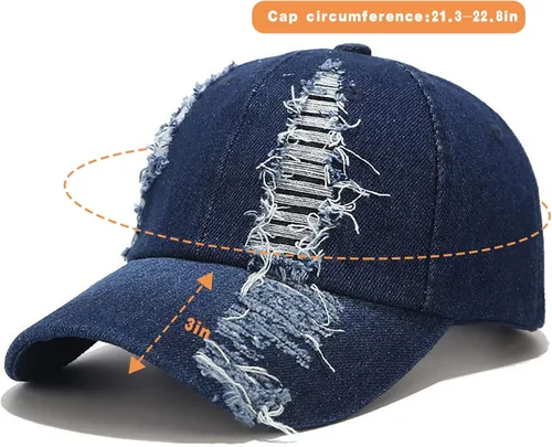 Miniatura 7 de XYIYI Gorra de béisbol vintage desgastada de algodón ajustable para mujeres y hombres
