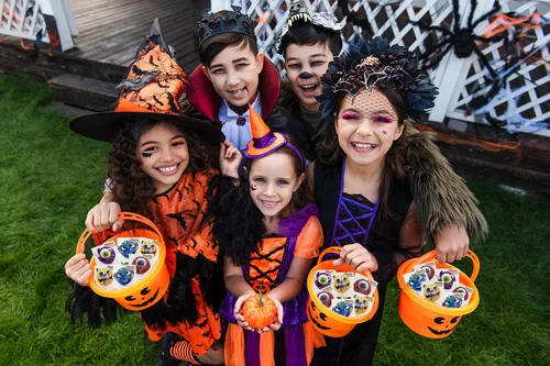 Miniatura 9 de Fruidles Piruleta de monstruo de Halloween, caramelos variados, rellenos de bolsas de golosinas, envueltas individualmente (1 libra)