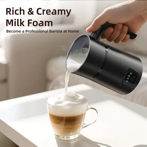 Miniatura 7 de Espumador de Leche, Vaporizador Eléctrico 4 en 1, Fabricante de Espuma Caliente y Fría, Espumado Rápido en 1 Minuto, Calentador de Leche de 11.8