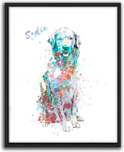 Miniatura 41 de Personal-Prints Regalo de arte personalizado para pared de perro, impresión artística moderna personalizada única de estilo acuarela La raza