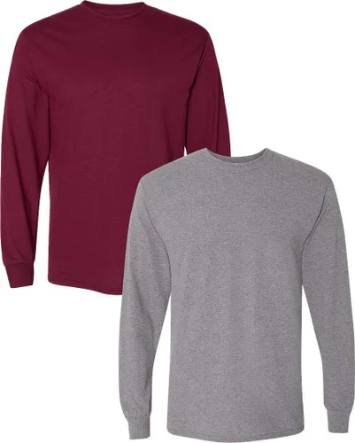 Miniatura 10 de Gildan - Camiseta DryBlend de manga larga para adulto, estilo G8400, paquete de 2
