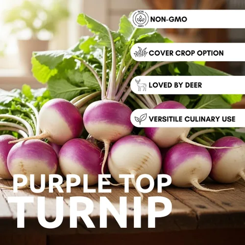Miniatura 2 de Semillas de nabo moradas a granel – 20 libras – Brassica Rapa Purple Top Nabo para parcelas de alimentos, forraje de ciervos y cultivos de cobertura