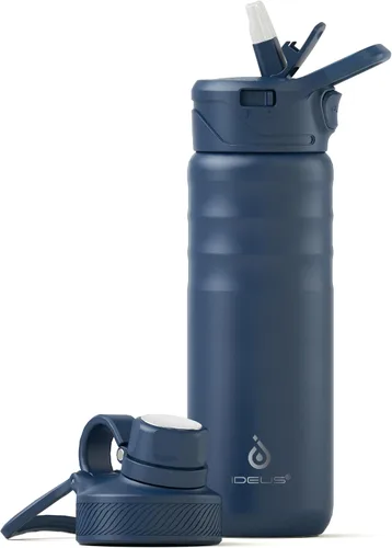 Miniatura 52 de IDEUS Botella de agua aislada de 12 onzas, botella de agua aislada de acero inoxidable para la escuela, botellas aisladas con pajitas a prueba