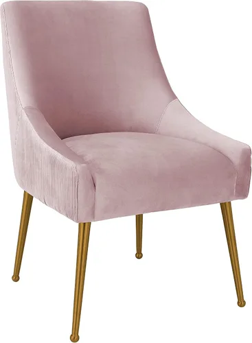 Miniatura 13 de Tov Furniture Beatrix - Silla auxiliar de comedor de terciopelo plisado (rubor)