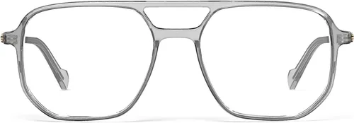VISOONE TR90 Blue Light Blocking Glasses Women Men Octagon Aviator Anti Eyestrain Lightweight Metal Temple Marion Gris