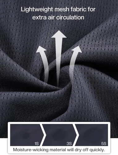 Miniatura 13 de ARSUXEO Camisetas de ciclismo de media cremallera para hombre Camisas de ciclismo de montaña de manga larga 6031
