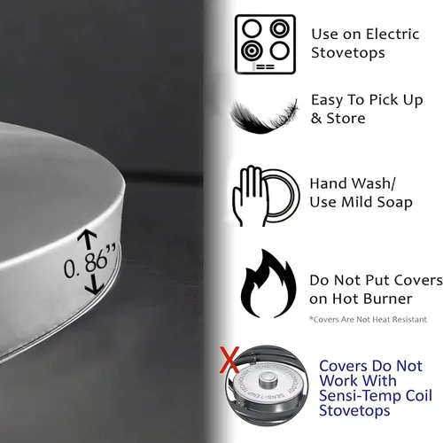 Miniatura 4 de Banksy Fundas para Quemadores de Estufa Eléctrica, Juego Divertido de 4 Redondos de 8 Pulgadas y 10 Pulgadas, Cubierta de Metal para Gas, Ojos